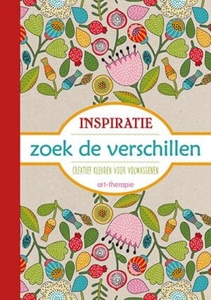 Inspiratie, zoek de verschillen kleurboek voor volwassenen
